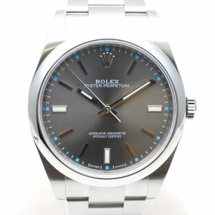 ROLEX ロレックス 114300 オイスターパーペチュアル39 ダークロジウム グレー ランダム番 自動巻き オートマチック メンズ時計 腕時計 【中古】の画像