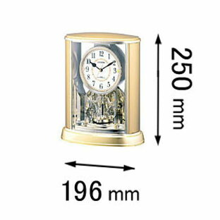 CITIZEN リズム シチズン 置き時計 電波時計 アナログ パルドリーム R659 金色 4RY659-018の画像