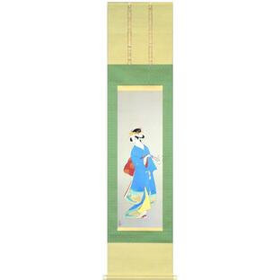 上村松園 『春信』 多色刷高級美術印刷 掛軸の画像