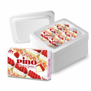 【Amazon.co.jp限定】 森永乳業 Pino ピノ 苺のショートケーキ <1ケース（24個入）> | ドライアイスを入れてお届けします | アイス バーアイスの画像