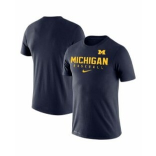 ナイキ メンズ Tシャツ トップス Men's Navy Michigan Wolverines Baseball Legend Performance T-shirt Navyの画像