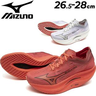 ミズノ ランニングシューズ メンズ 2E相当 mizuno ウエーブリベリオンプロ2 厚底 26.5cm 27cm 27.5cm 28cm マラソン サブ2.5-3.0 ローカット /U1GD2417の画像