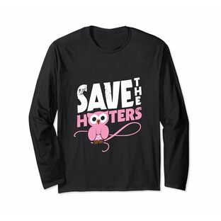 Save the hooters 乳がん 長袖Tシャツの画像
