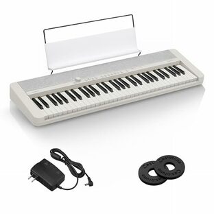 CASIO(カシオ) 電子キーボード トーン CT-S1 WE(ホワイト) ハラミちゃんも愛用の61鍵盤キーボード 高品位な音色を手軽に持ち運び可能の画像