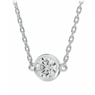 フォーエバーマーク レディース ネックレス・チョーカー・ペンダントトップ アクセサリー Diamond Bezel Pendant Necklace (1/3 ct. t.w.) in 14k White Gold 16 + 2 extender White Goldの画像