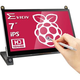 EVICIV Raspb Pi Touch Screen 7inch 1024X600 IPS Display Portable Monitor Dual-Speaker USB HDMI Computer Monitor Compatible with Raspb Pi 3b+/Raspbの画像