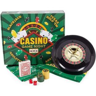 カジノ ゲーム セット 4-in1 テキサスホールデム ブラックジャック クラップス ルーレットの画像