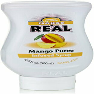 Mango Real、マンゴーピューレ注入シロップ、16.9 FL OZ 絞りボトル (1 個パック) Mango Reàl, Mango Puree Infused Syrup, 16.9 FL OZ Squeezable Bottle (Pack of 1)の画像