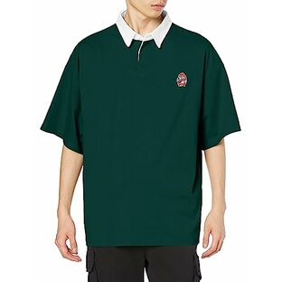 [インプローブス] ポロシャツ 【SIDEWAYSTANCE】 ゴーストバスターズ刺繍半袖ラガーシャツ メンズ ダークグリーンの画像