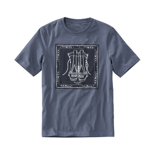 《公式》Tシャツ（半袖）/メンズ/Blue/ジャパン・フィット レイクウォッシュ・オーガニック・コットン・グラフィック・ティ/Men's Japan Fit Lakewashed Organic Cotton Graphic Tee/XL/L.L.Bean（エルエルビーン）の画像
