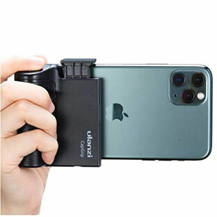 ULANZI BLUETOOTHスマートフォンホルダー ラバーハンドルグリップ ワイヤレスリモコン付き 取付可能 旅行 写真 動画を撮る 1/4インチネジ 一脚/三脚/自撮り棒/IPHONE/ANDROIDなどに対応の画像