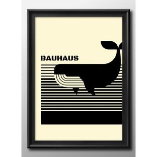 アート ポスター おしゃれ 絵画 インテリア BAUHAUS バウハウス BAUHAUS 鯨 クジラ A3サイズ 北欧 イラスト マット紙 管理ID:13600の画像