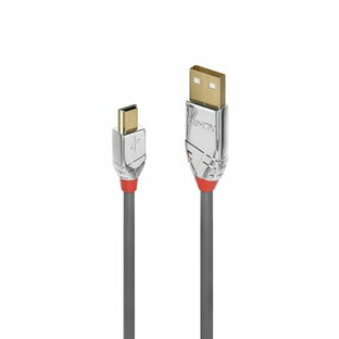 LINDY 3m CROMO LINE USB2.0 Type-A to Mini-Bケーブル(型番:36633)の画像