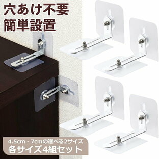 【家具固定用】 家具 転倒防止 シンクストッパー 強力タイプ 穴開け不要 目立たない クリア 転倒防止器具 家具固定用 落下防止 強力シール固定タイプ 防災グッズ 耐震 タンス 家具 棚などの固定金具 地震対策 家具転倒防止器具 耐荷重 送料無料 sm-1874の画像