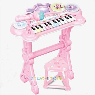 子ピアノ ピアノ おもちゃ おもちゃのピアノ 子供用 キッズ 光る ミニピアノ マイク付き 電子 キーボード 録音 多機能 知育玩具 誕生日 こどもの日 クリスマスの画像