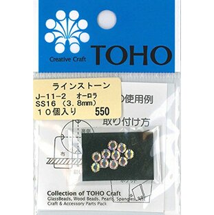 TOHO ラインストーン 縫付 3.8mm オーロラ J-11-2 10ヶの画像