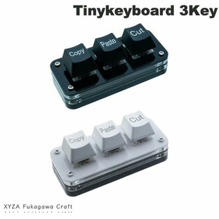 【あす楽】 XYZA Tiny Keyboard 3Key Windows用 コピーペーストカット 超小型コピペ専用 赤軸 3ボタン 有線キーボード エクシーザ (キーボード) Windows Linux BSDの画像