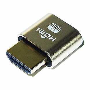 SSA Service エスエスエーサービス サーバーやマイニングPC等のリモートマシンを4K表示 ダミーディスプレイ [ HDMI 4K UHD 仮想ディスプレイエミュレータ ] MS-004 ゴールドの画像