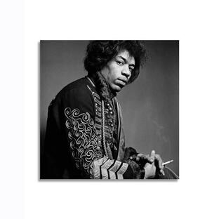 ジミ ヘンドリックス Jimi Hendrix ジミヘン ポスター ボード パネル フレーム 50x50cm 海外 ギタリスト グッズ 写真 雑貨 フォト 1の画像