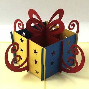 グリーティングカード ディーゼ・クラップカルテン 3Dポップアップカード プレゼントボックス G01の画像