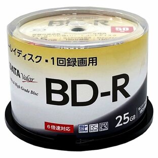 BD-R ブルーレイディスク 50枚 1回録画用 6倍速 25GB RiDATA ライデータ ホワイトプリンタブル(ワイド印刷) 50枚スピンドル RVBR130PWA6X.50S ◆宅の画像