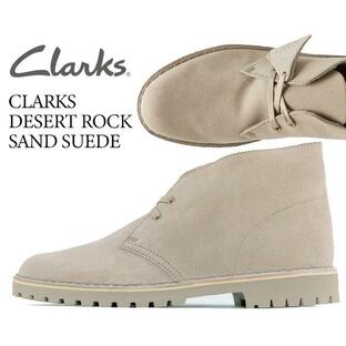 CLARKS DESERT ROCK SAND SUEDE 26162704 FIT G クラークス デザートロック サンド スエード コマンドソール ブーツ Desert Trooperの画像