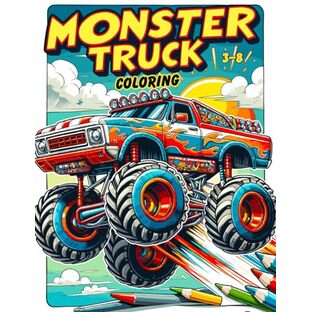 Monster Truck Coloring Book: Easy-to-Draw Monster Trucks, ABC Learning, Perfect for Ages 3-8 kidsの画像
