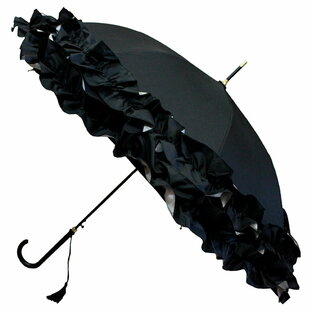 アズアズ 晴雨兼用遮光ジャンプ長傘 2段大フリル 雨具 長傘 長日傘の画像