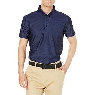 [ミズノ] 【Amazon.co.jp限定】ゴルフウェア アイスタッチ ポロシャツ ボタンダウン 半袖 接触冷感 吸汗速乾 E2JAA097 メンズ ネイビー Mの画像