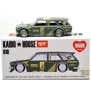 MINI GT 1:64 Scale Model KAIDO HOUSE DATSUN KAIDO 510 WAGON (GREEN) 街道の画像
