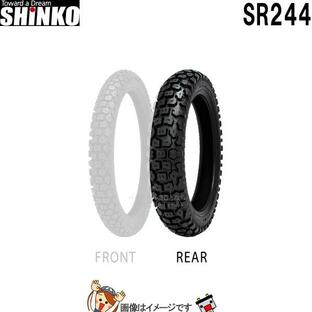 4.60-18 63P TT SR244 リア チューブタイヤ シンコー shinko タイヤ オフロード 一般公道走行可の画像