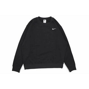 NIKE CLUB FLEECE PULLOVER CREW (CJ1614-010/BLACK)ナイキ/クルーネックスウェット/トレーナー/アメリカ/USA企画/海外限定/スウォッシュロゴ/ワンポイントロゴ/シンプル/メンズ/大きいサイズ/ブラックの画像