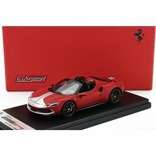 FERRARI - 296 GTS SPIDER ASSETTO FIORANO OPEN ROOF 2022 - ROSSO F1-75 - MATT RED SILVER/LOOKSMART 1/43ミニカーの画像