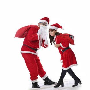 サンタクロース 衣装 コスチューム 大人用 メンズ コスプレ セット もこもこサンタ衣装 クリスマス 帽子 パーティー衣装の画像