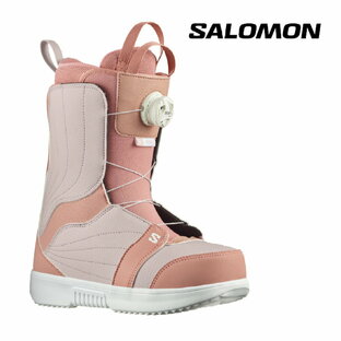 SALOMON スノーボード ブーツ サロモン パールボア PEARL BOA Ash Rose Lilac White スノボー 23-24 女性 レディース ウーマンズの画像