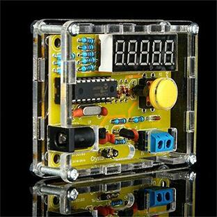 1Hz-50MHz水晶発振器テスター周波数カウンターテスターメーターCymometer測定テスターモジュールハウジング付きLED DIYキット（パーツの画像