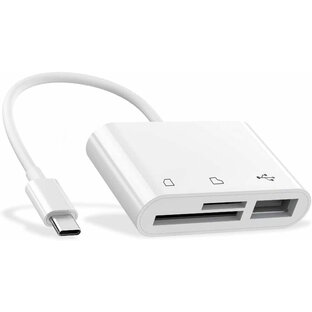 RayCue USB C - Micro SD TFメモリーカードリーダー iPad Pro MacBook Pro/Air Chromebook対応 3-in-1 USBカメラカードリーダーアダプター XPS Galaxy S10/S9 その他USB Cデバイス用の画像