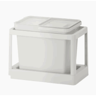 【NEW】IKEA ikeaHÅLLBAR ホルバル ゴミ分別ソリューション, 引き出し式/ライトグレー, 22 l893.088.26おしゃれなゴミ箱の画像