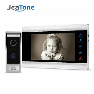 JeaTone 7インチ カラーアナログ 2 ワイヤー ビデオ ドア電話ドアベル インターホン システム 1200TVL 高解像度 ホーム セキュリティ 警報システムの画像