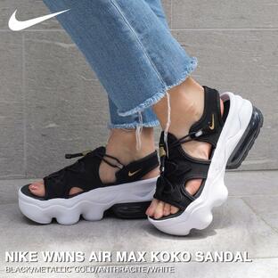 NIKE WMNS AIR MAX KOKO SANDAL ナイキ ウィメンズ エア マックス ココ サンダル BLACK/METALLIC GOLD/ANTHRACITE/WHITE ci8798-002の画像