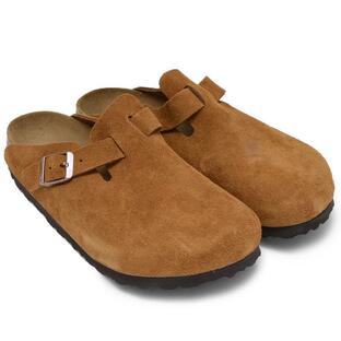 ビルケンシュトック BIRKENSTOCK サンダル メンズ レディース ボストン BOSTON ソフトフットベッド Soft Footbed スエードレザー ミンク 1009542 レギュラー幅の画像