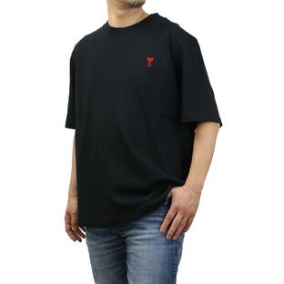 アミパリス AMI PARIS ハートロゴ 半袖 Ｔシャツ ブランド メンズ レディース BFUTS005.726 001 BLACK ブラック apparel-01 ts-01の画像