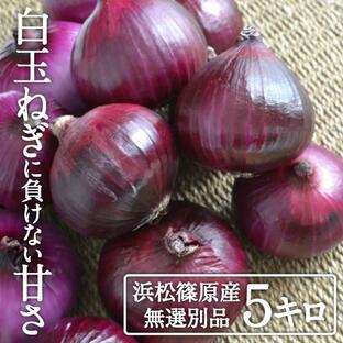 たまねぎ 浜松篠原産 赤玉ねぎプレミアムレッド5kg 辛くない 新玉ねぎ！タマネギ 玉葱の画像