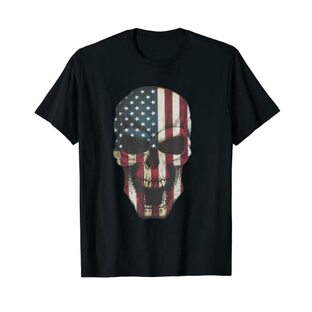 Supreme Tシャツ アメリカンスカル ブラック/ Tシャツ メンズ スカル Tシャツの画像