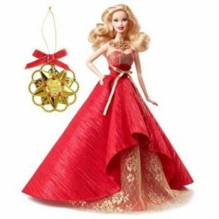 バービー 2014 Holiday ホリデー Collector コレクター Barbie with Exclusive 限定 Ornament ドール 人の画像