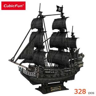 CubicFun キュービックファン 3D立体パズル T4018h アン女王の復讐号 328ピース 海賊船組立パズルの画像