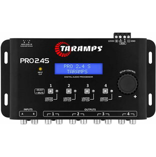 Taramps Pro 2.4S DSP クロスオーバー フルデジタル シグナル プロセッサー & シーケンサー付きイコライザー 15 バンド カーアンプイコライザー グラフィック イコライゼーション 12 プリセット EQ 2チャンネル入力 & 4チャンネル出力の画像