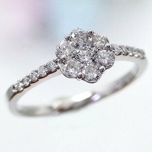ダイヤモンド リング プラチナ プラチナ900 pt900 0.7ct フラワー セブンスター 指輪 婚約指輪 刻印 レディース ジュエリー アクセサリー 人気の画像