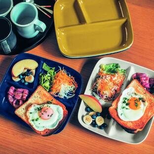 プレート ランチプレート 仕切り皿 平皿 キッチン用品 台所用品 食卓 日本製 美濃焼 深め すくいやすい ワンプレート 食器 皿 ランチ シンプル 日用品 日用雑貨の画像
