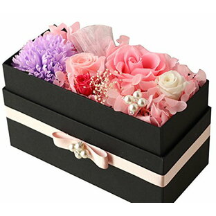 Azurosa(アズローザ) プリザーブドフラワー 母の日のプレゼント人気 ギフト ボックスフラワー カーネーション 枯れない花 ソープ ピンクの画像